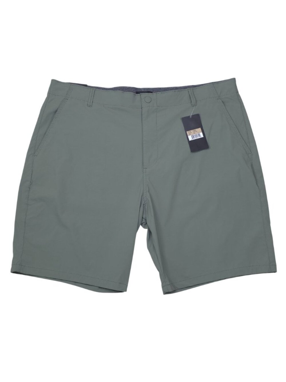 Iron Eagle Mens Stretch Nylon Blend Shorts Size 42 Zippered Pocket Cactus Green - Picture 8 of 8